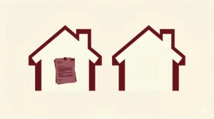 Two identical houses, one with a violation notice &mdash; HOA selective enforcement